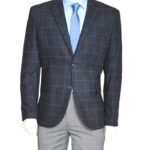 Σακάκι καρο μπλε