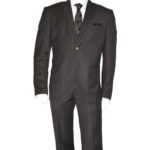 Κοστούμι χειμωνιάτικο ριγέ καφέ